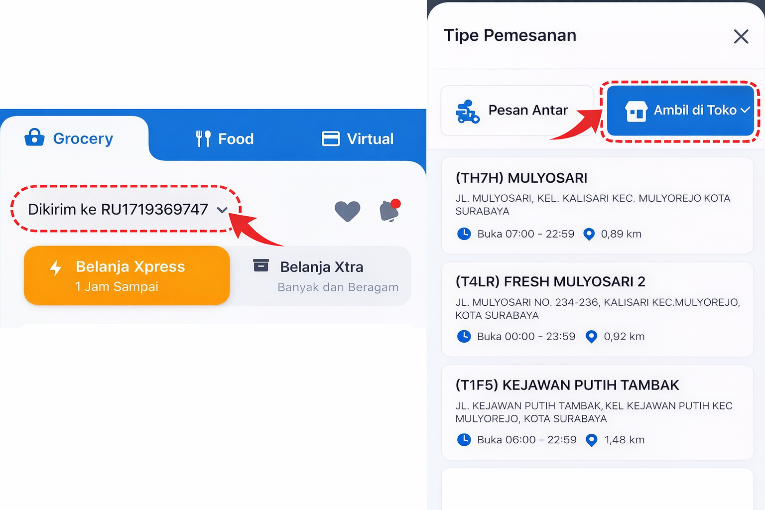 Menu Dikirim ke Klik Indomaret